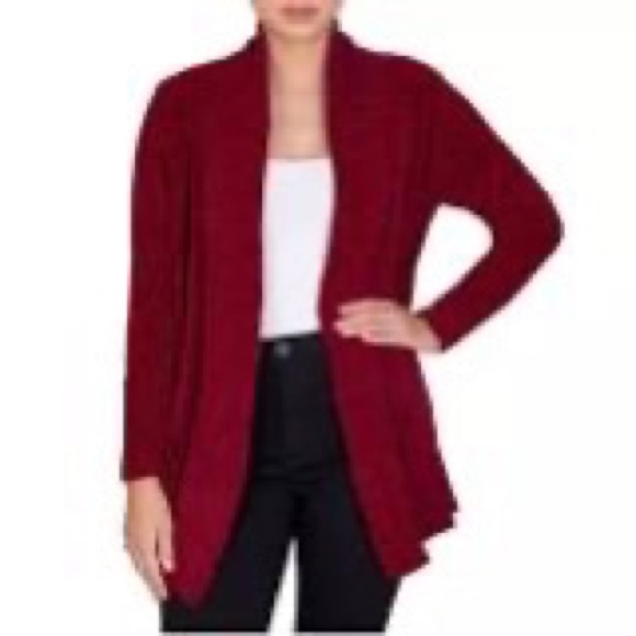 Seven7 Burgundy Chenille Cardigan Sweater - Picture 9 of 9